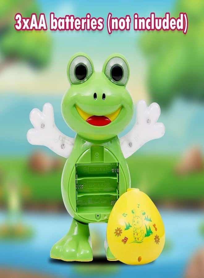 HDA GROUP Musical Sound Toy Dancing Frog Toy with Vibrant Light Effect & Musial Sound for Kids 3+ Years | Fun Musical Learning Toy with Lights & Sounds - Encourages Creativity (Multicolor) - Image 3
